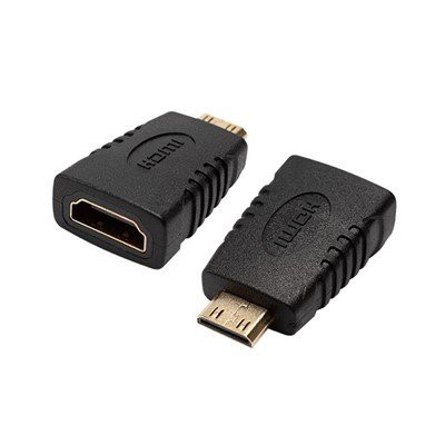 Standartinis HDMI lizdas su mini HDMI kištuku adapteris
