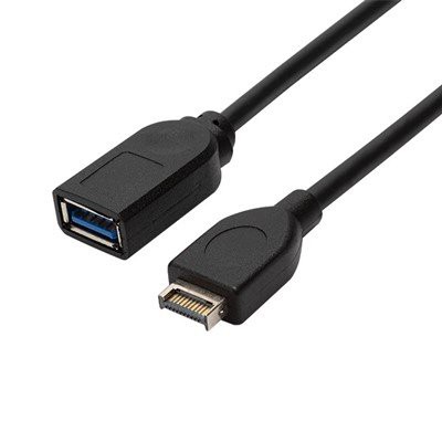 USB 3.1 priekinio skydelio antraštė į USB 3.0 A tipo moteriškas ilgintuvas