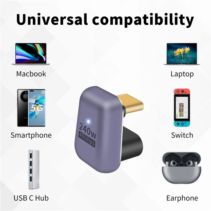 40Gbps USB C Extender Adapter 8k Video Audio Display Type C Extender
