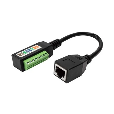 Rj45 8P8C lizdas su 8 kontaktų varžto gnybtų bloko kabelis