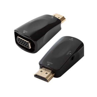 Audio kabelio keitiklis iš HDMI į VGA moterišką adapterį