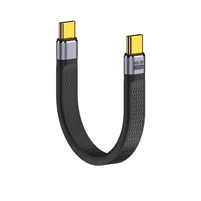 240W usb4.0 c Vyras iki tiesios/kampo C tipo vyriškas/moteriškas PD greitai įkraunamas trumpas kabelis